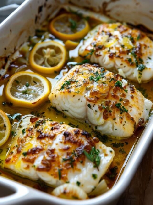Simple Lemon Butter Baked Cod Recipe